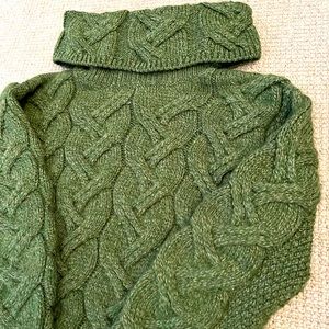 Merino wool Aran sweater, made in Ireland. XS
